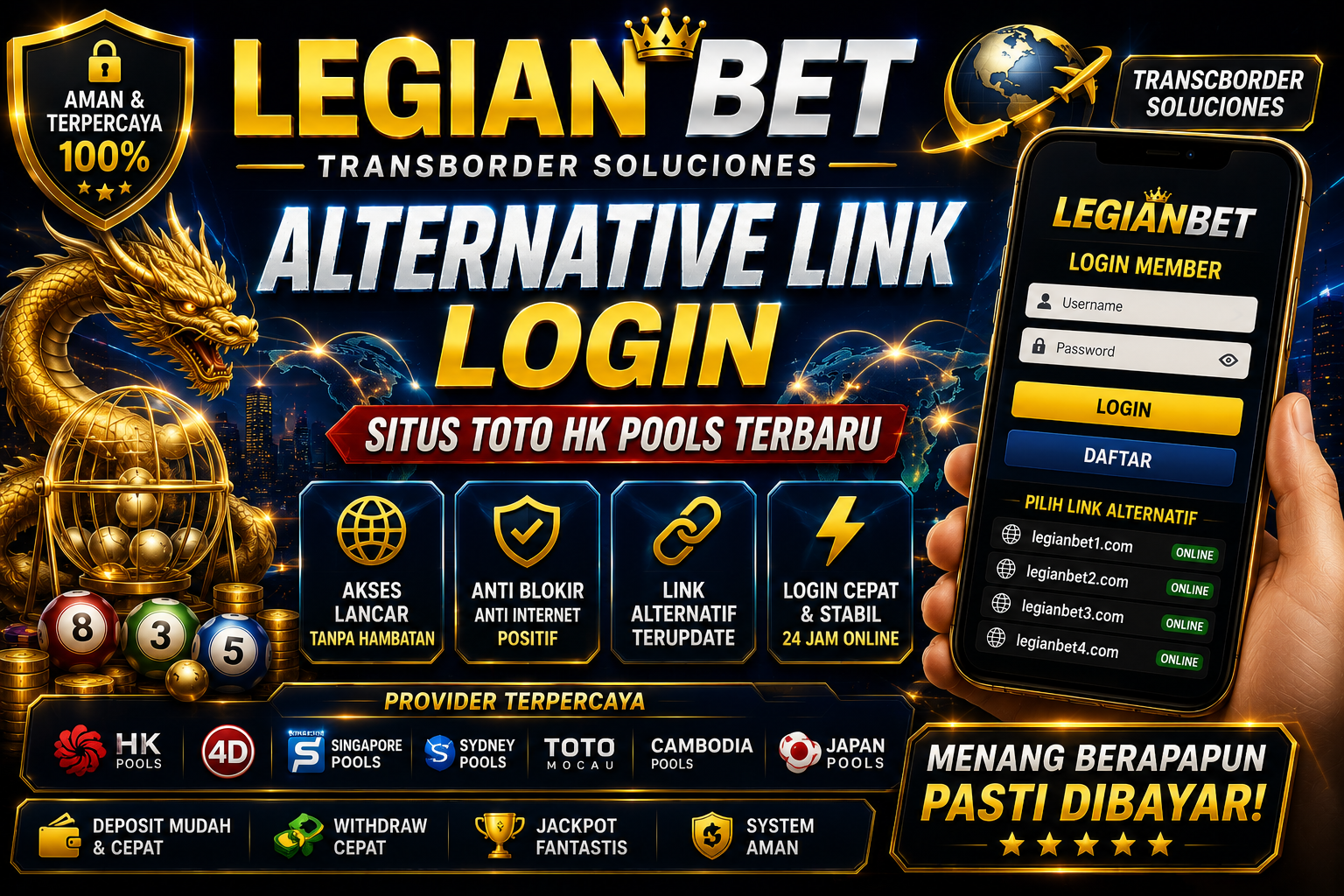 LEGIANBET | Transborder Soluciones Alternative Link Login Situs Toto HK Pools Terbaru